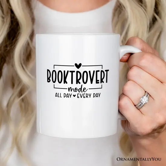 BooktrovertMug, Gift For Book Lovers {2}