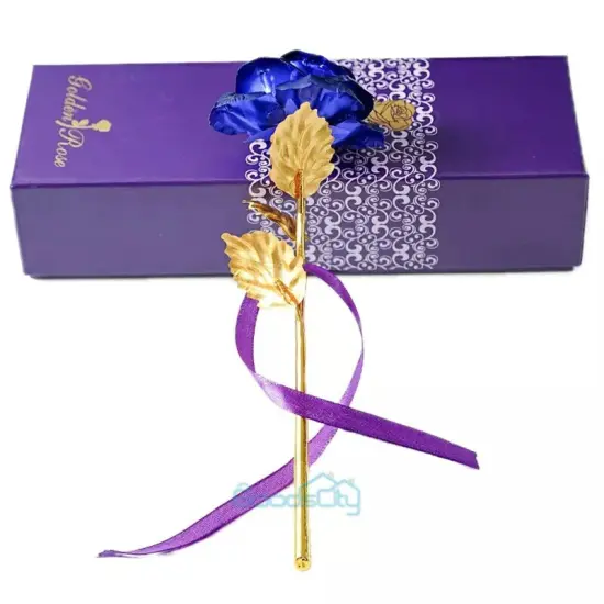 24K Dipped Gold Rose Artificial Flower Valentine's Day Gift For Girlfriend Wife {2}