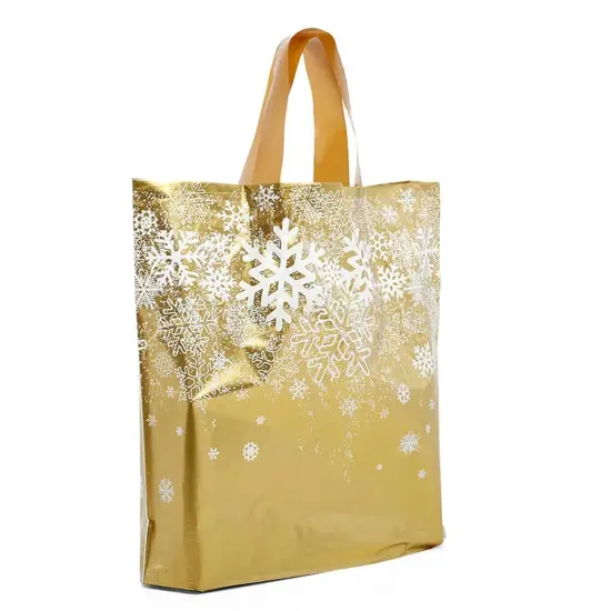 16&rdquo; x 6&rdquo; x 15&rdquo; Snowflake LDPE Bags for Christmas Gifts & Treats {2}