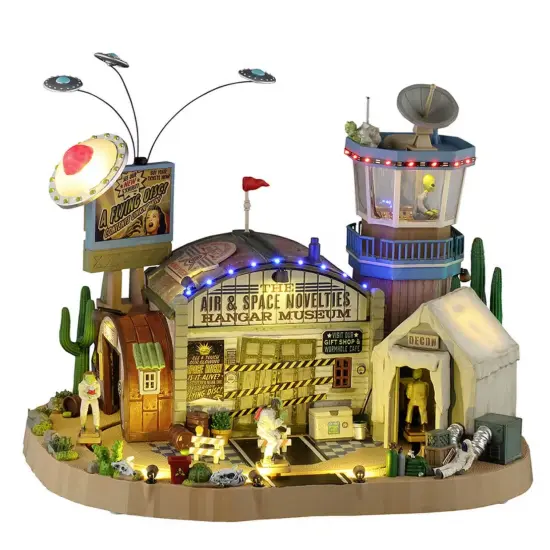 Lemax Spookytown The Air & Space Novelties Hangar Museum {1}