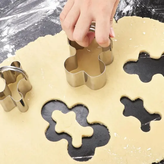 Square Biscuit Cutter Set &ndash; 4 Pcs Stainless Steel Cookies Cutter with Handle {4}