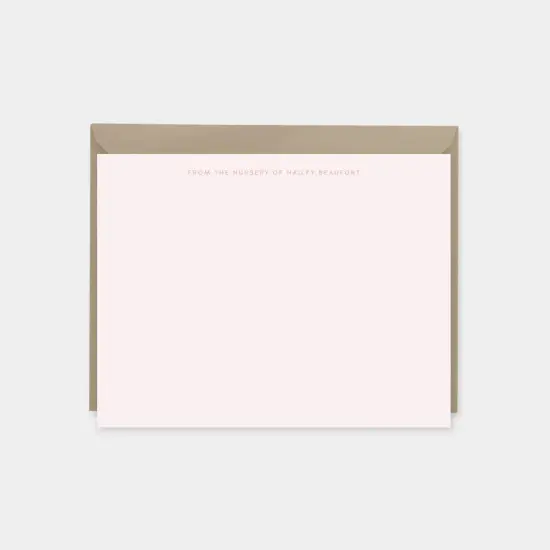 "Hello Baby!" Script Pink Note Cards {4}