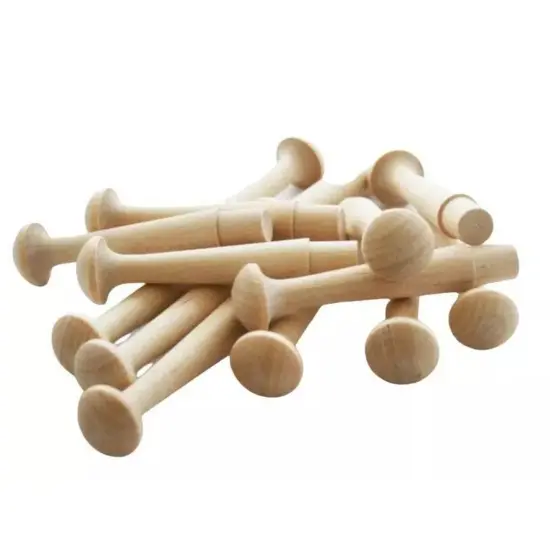 Kitcheniva 25 Pcs 3.5" Shaker Pegs Oak Birch Maple Wood Wall Hanger Wall Mount Crafts DIY {2}