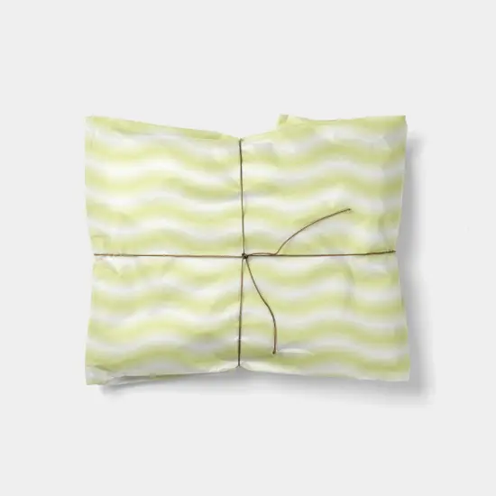 Citron Gradient Waves Gift Wrap {1}