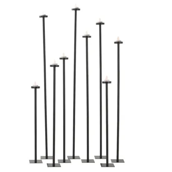 Tall Floor Candle Holders Black DIY 9 Candelabra Holders Set For Birthday Party {4}