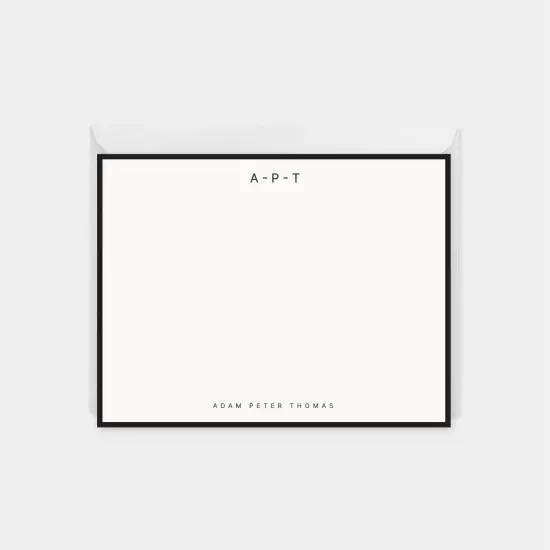 Dash Monogram Note Cards {1}