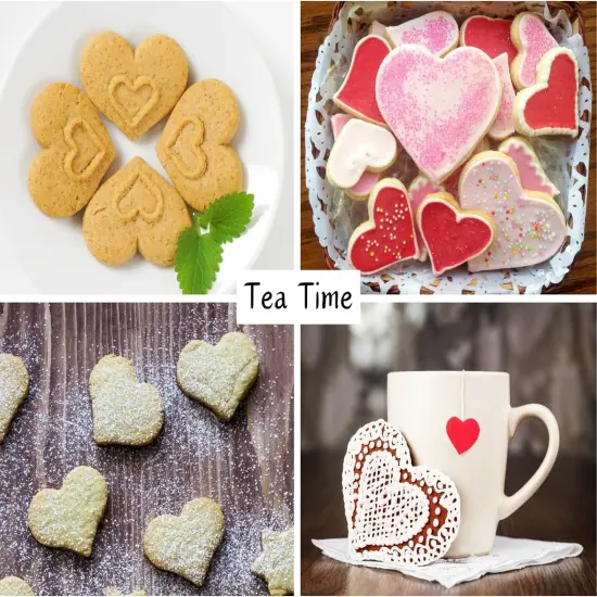Heart Cookie Cutter Set 6 Pieces Fondant Biscuit Cutters Valentines Day {6}