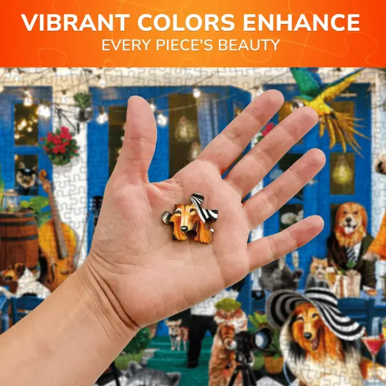 QUOKKA 1000 Piece Puzzles for Adults and Up - Jigsaw Puzzles for Men and Women - Funny Animals in Cafe for Kids Ages 8-12 and Up - Colourful Game Toy for Family {4}