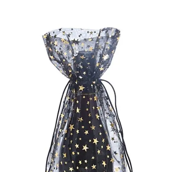 6.5" x 15" Star Organza Wine Bags Stylish Gift Packaging {3}