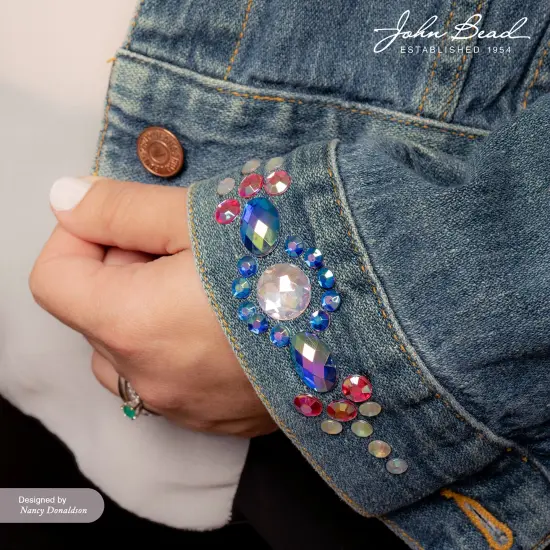 John Bead 12mm (SS50) Round Acrylic Flat Back Rhinestones, 400pcs Green AB {2}