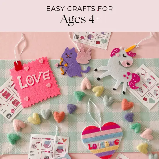 Kids Crafts Valentines Felt Craft Pack {5}