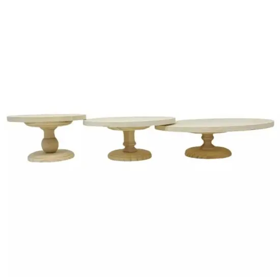 Kitcheniva Unfinished Different Style Cake Stands Wood Rustic Cake Stand Baking {4}