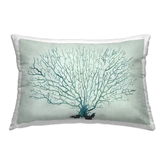 Aquatic Coral Abstraction Design by Grace Popp Throw Pillow {1}
