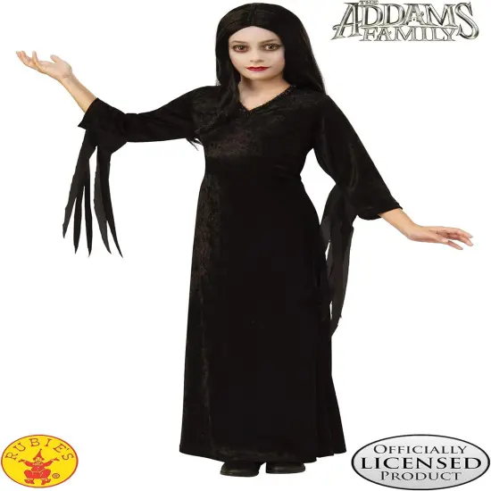 Rubies Girl's Addams Family Animated Movie Morticia Costume, Small 4-6 {4}