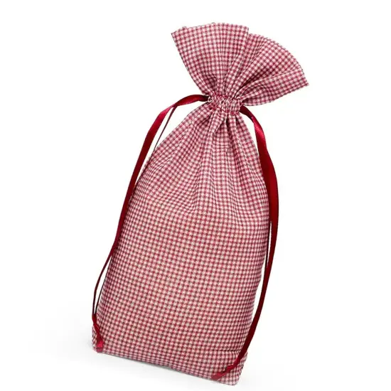 Durable Gingham Cotton Bag 5 5/8" x 1 5/8" x 10 3/8" {4}