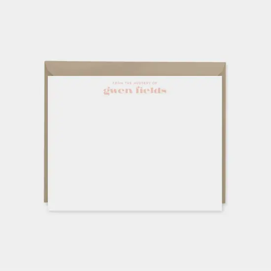 Pink Gingham Note Cards {3}