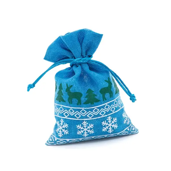 Christmas Gift Bags 4&rdquo; x 6&rdquo; Faux Linen Style {3}