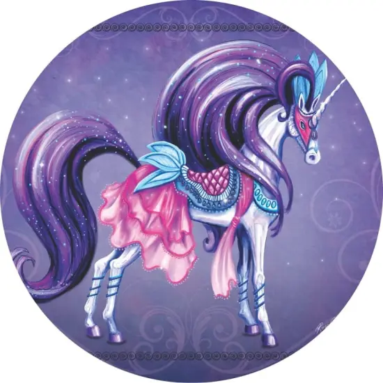 Unicorn Shimmer and Grace Ceramic Car Coaster Set 2.56" (2 Pack) {1}