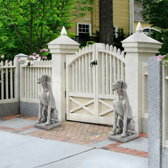 Set of 2 28.25"H MGO Sitting Labrador Retriever Dog Statue {7}