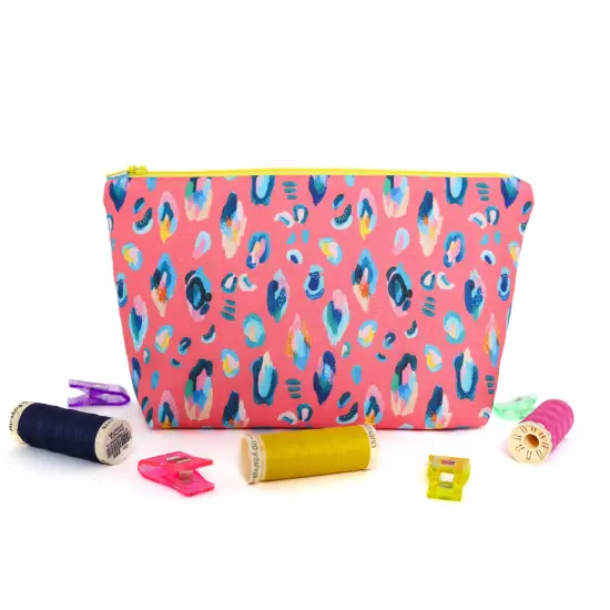 Crosscut Sewing Co.&reg; Zipper Pouch Sewing Project Kit for Beginners with Fabric, Instructions and Video Leopard {4}