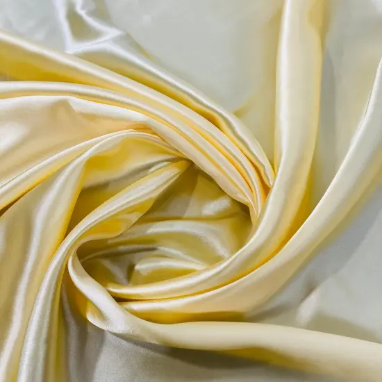 1 Yard Medium Weight Charmeuse Satin Fabric Soft Polyester for Lining Dresses and Formalwear 60 Inch Width White {6}