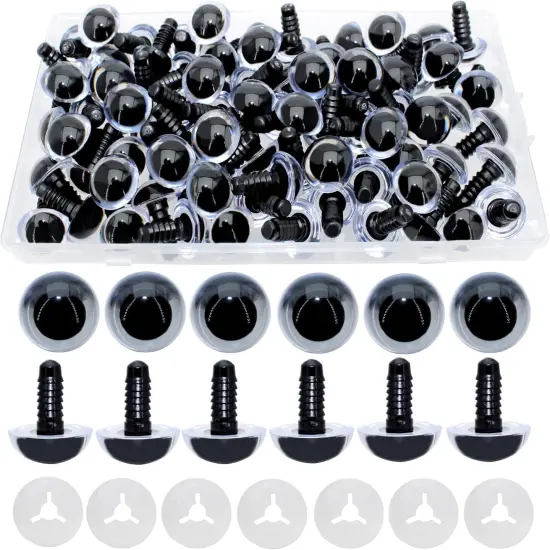 50Pcs 15mm Colorful Solid Plastic Safety Eyes {1}