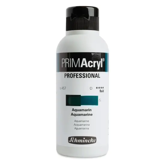 Schmincke Primacryl Professional Fluid Acrylic - Aquamarine, 250 ml bottle {1}