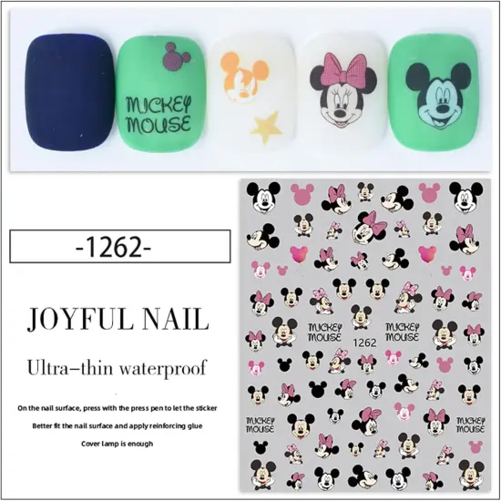6Pieces 3D Mouse Nail Stickers {1}