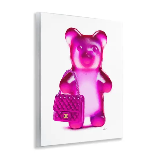 Stupell Industries Pink Bear & Purse Wall Plaque Art Design by Amanda Greenwood {3}