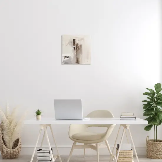 Stupell Industries Off-White with Brown Streaks Canvas Wall Art Design by Susan Jill {8}