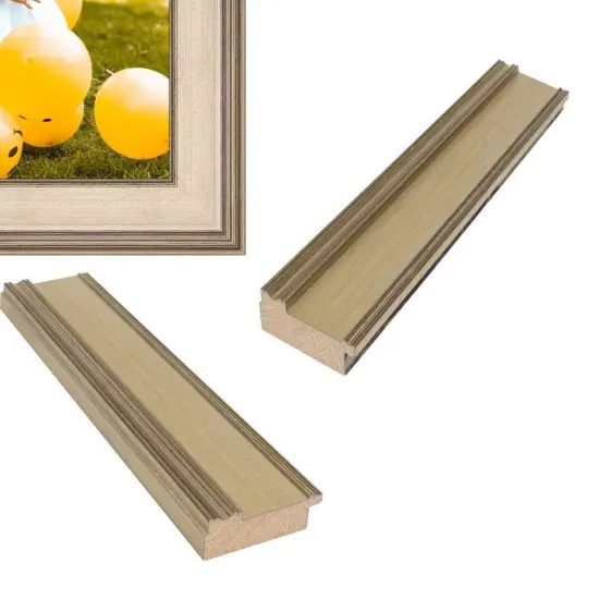 3 Inch Wide Silver Traditional Picture Frame {2}