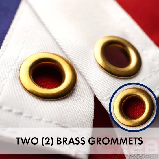 G128 3 PACK: USA American Flag 2x3FT Embroidered Spun Polyester {2}