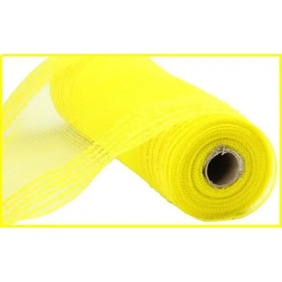 10.25" Drift Border Mesh Ribbon: Yellow (10 Yards) {1}