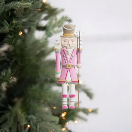 6" Blushing Nutcracker Ornament {3}