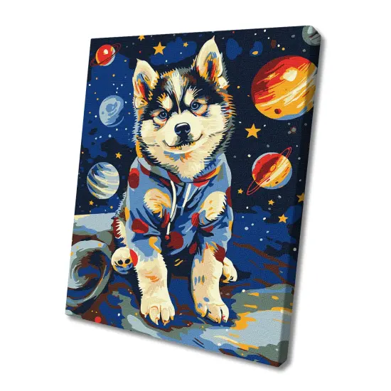 Painting by Numbers kit Cosmic husky KHO6645 {1}