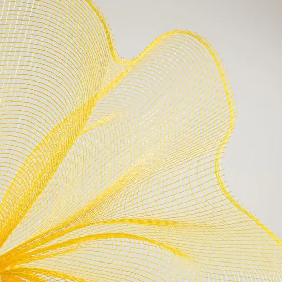 10" Two Tone Deco Mesh Ribbon: Yellow & Gold {2}