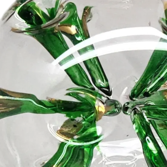 Blown Glass Pierced Starburst Ornament - Green {3}