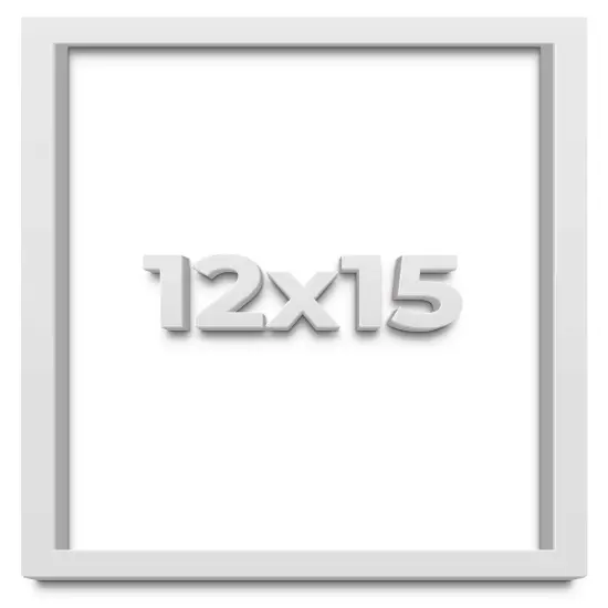 Shadow Box 1.75" Deep White Picture Frame - UV Acrylic, Foam Board Backing, Hanging Hardware {1}