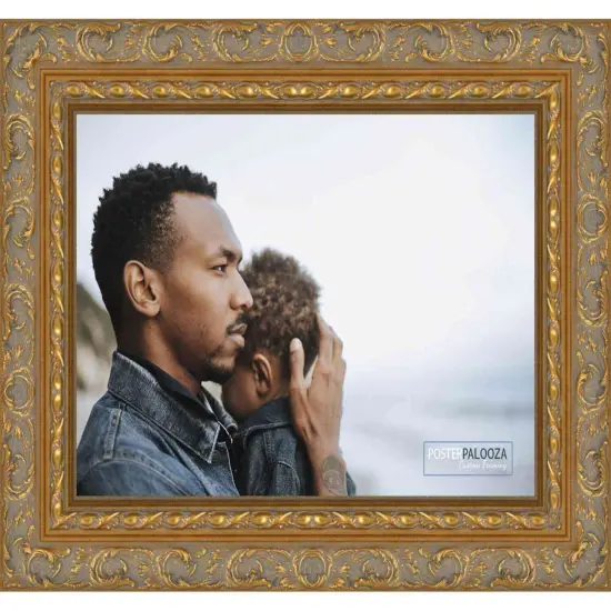 Contemporary Gold Picture Frame - UV Acrylic, Foam Board Backing, Hanging Hardware {3}