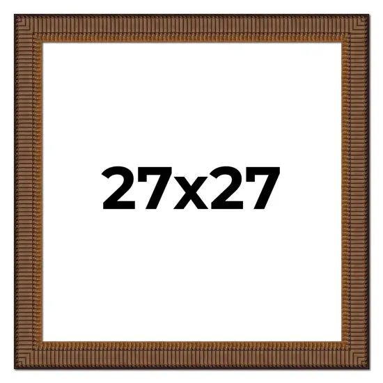 Square Museum Black Picture Frame - UV Acrylic, Foam Board Backing, Hanging Hardware {1}