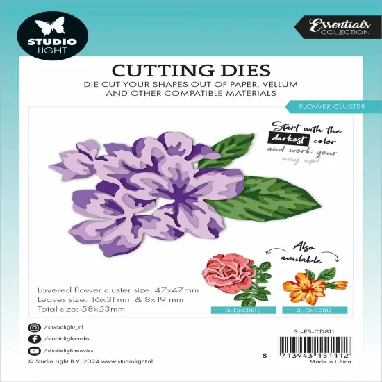 Studio Light Essentials Layered Cutting Die-Nr. 811, Flower Cluster {3}
