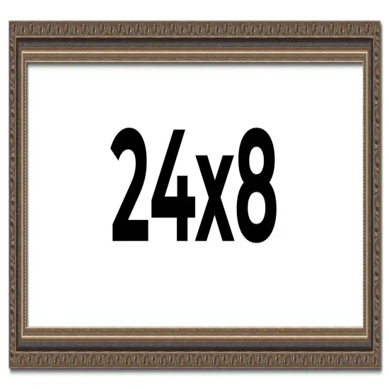 Panoramic Sculpted Silver Picture Frame - UV Acrylic, Foam Board Backing, Hanging Hardware {1}