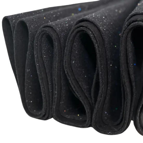 FabricLA Glitter Craft Felt | Acrylic Felt Sparkling Colors |DIY Projects & Creative Crafts | Available in Black, Red, Green, & White {1}