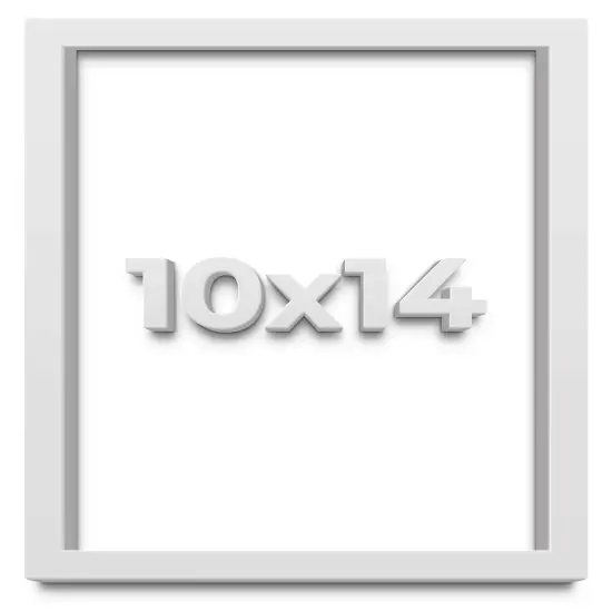 Photo Size Shadow Box 1.5" Depth White Picture Frame - UV Acrylic, Backing, Hanging Hardware {1}