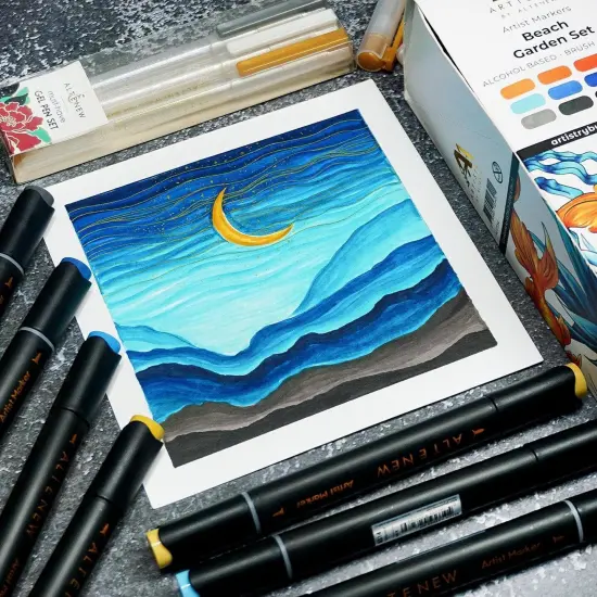 Beach Garden Artist Alcohol Markers Set K {5}