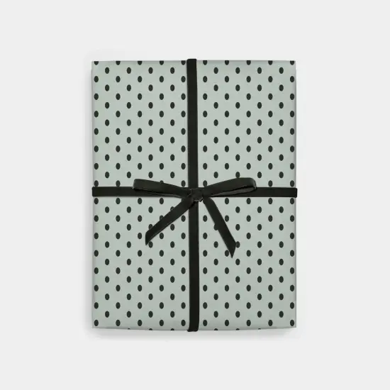 Classic Polka Dot Gift Wrap, Mint Green {1}