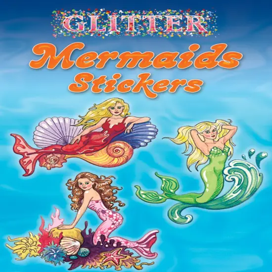 Glitter Mermaids Stickers-Softcover {3}
