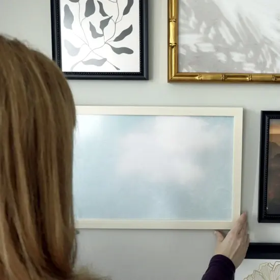 Minimalist White Picture Frame - UV Acrylic, Backing Board, Hanging Hardware Included {5}