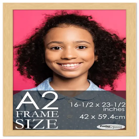 16.5x23.5 Minimalist Yellow Picture Frame - UV Acrylic, Foam Board Backing, Hanging Hardware {1}