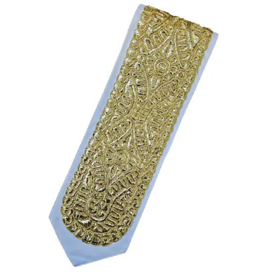 Attarah with Metallic Wire Embroidery 5.5" Gold/Silver {1}